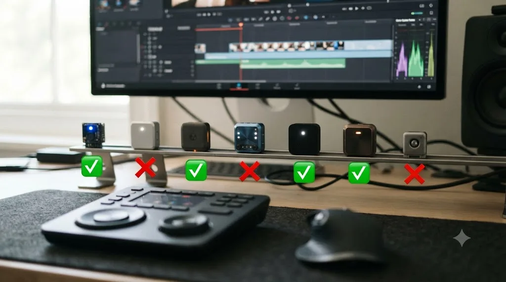 Illustration of seven AI tool icons compared side by side with checkmarks for project visibility