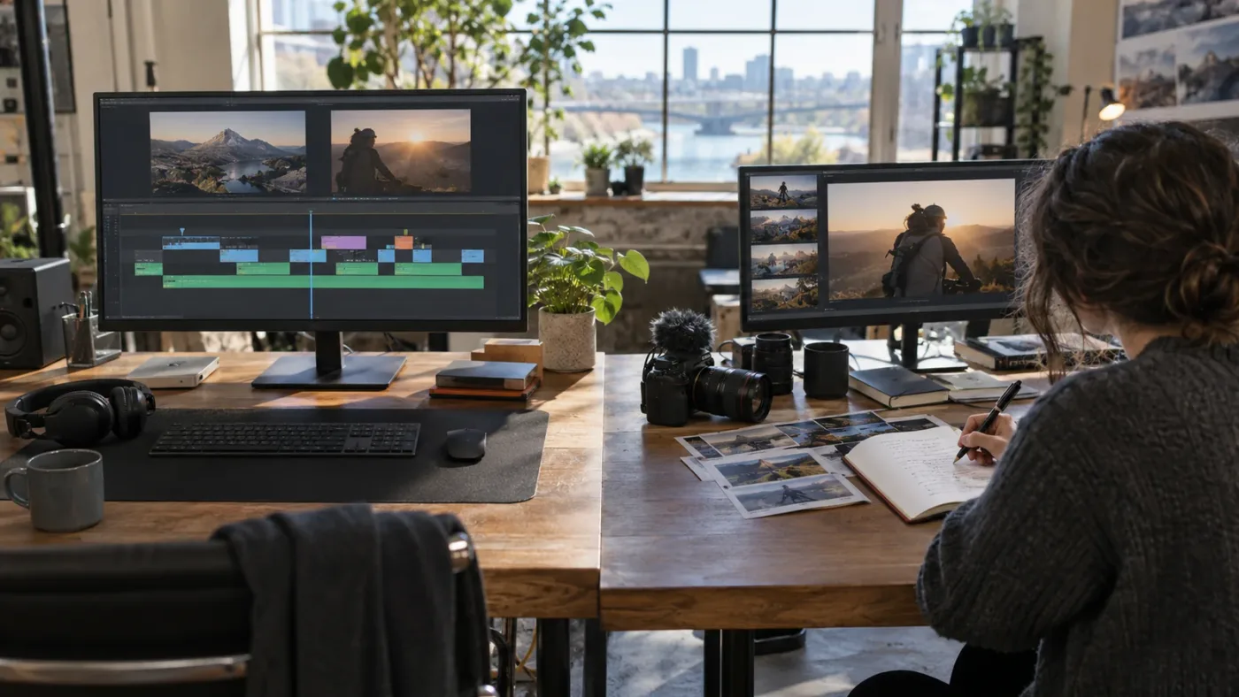 Illustration of AI editing automation compared with contextual DaVinci Resolve tutoring