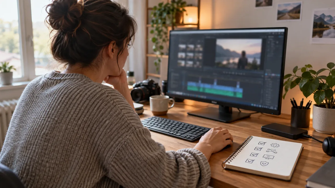 Illustration of a beginner testing an AI assistant before buying