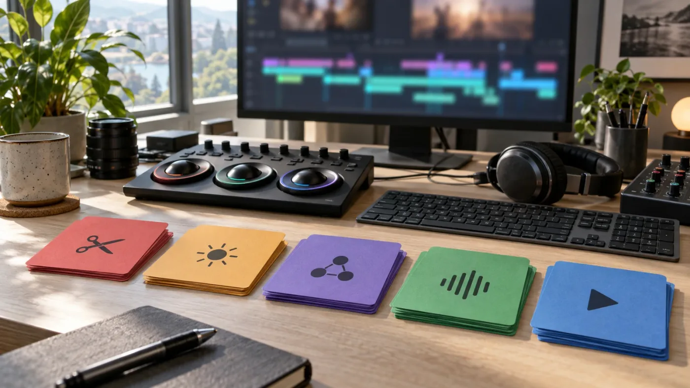 Illustration of useful beginner prompts for DaVinci Resolve