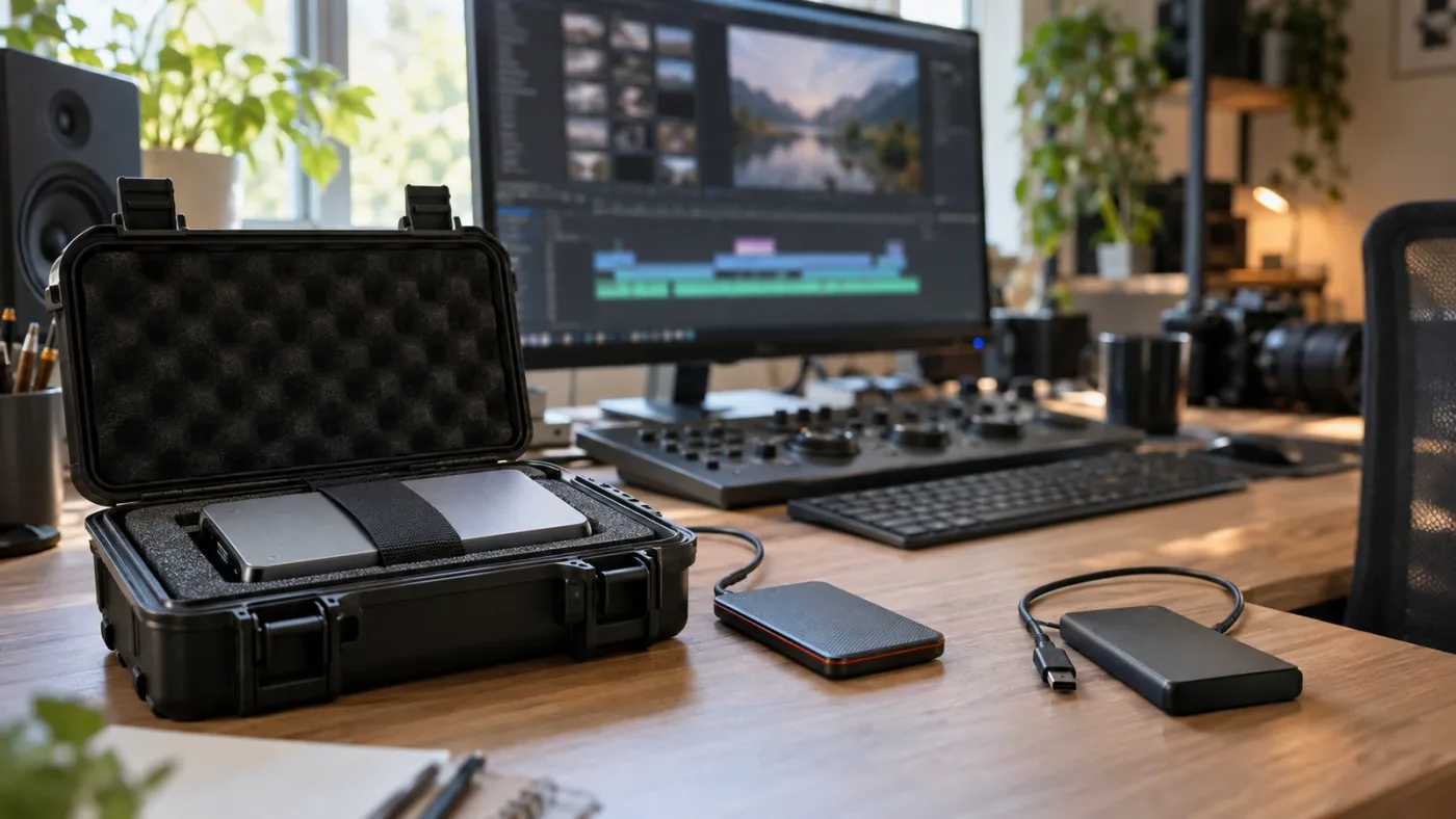 Illustration of protecting a DaVinci Resolve project before troubleshooting