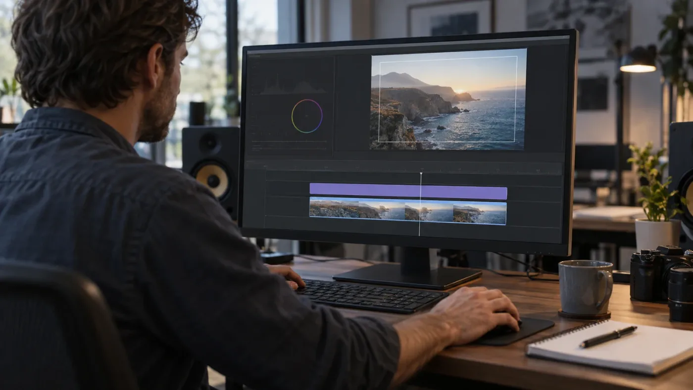 Illustration of a simple DaVinci Resolve adjustment clip diagnostic test