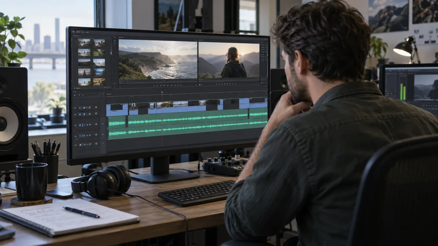 Illustration of a DaVinci Resolve Fairlight timeline with a missing audio automation line
