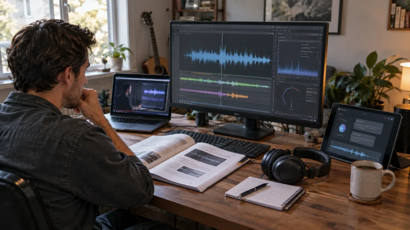 Illustration of different ways to learn and troubleshoot DaVinci Resolve audio automation