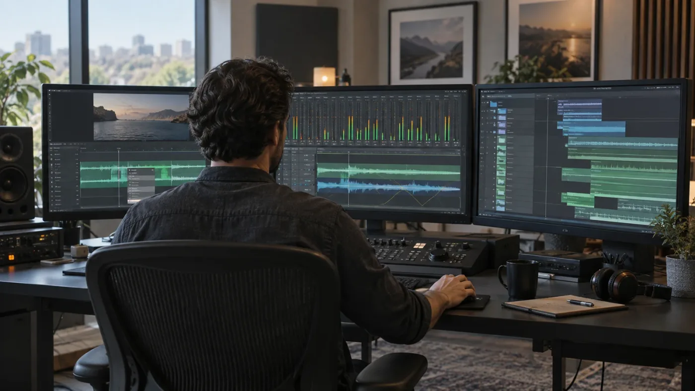 Illustration of DaVinci Resolve 19.1, 20, and 21 audio automation display differences