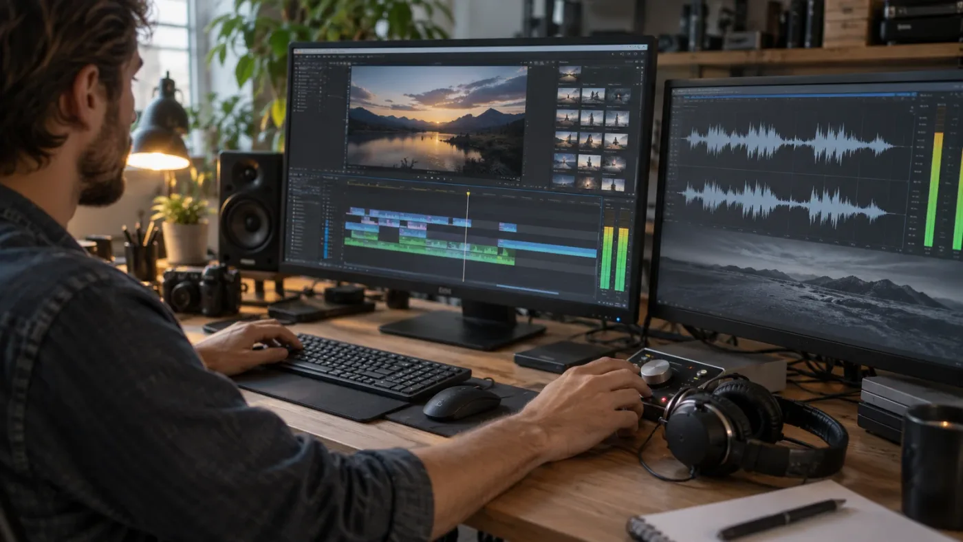 Illustration of validating a DaVinci Resolve audio bus in a short test export