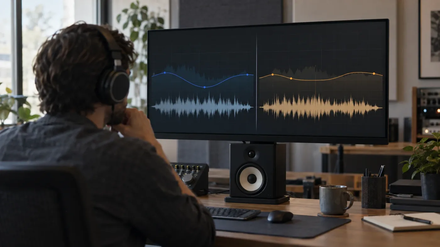 Illustration of restrained EQ and mono verification for a hollow voice