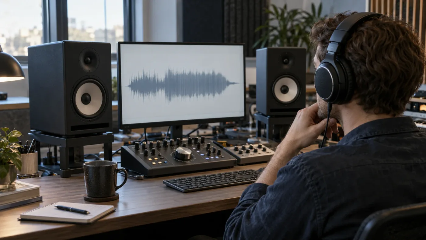 Illustration of final hollow-audio verification in DaVinci Resolve