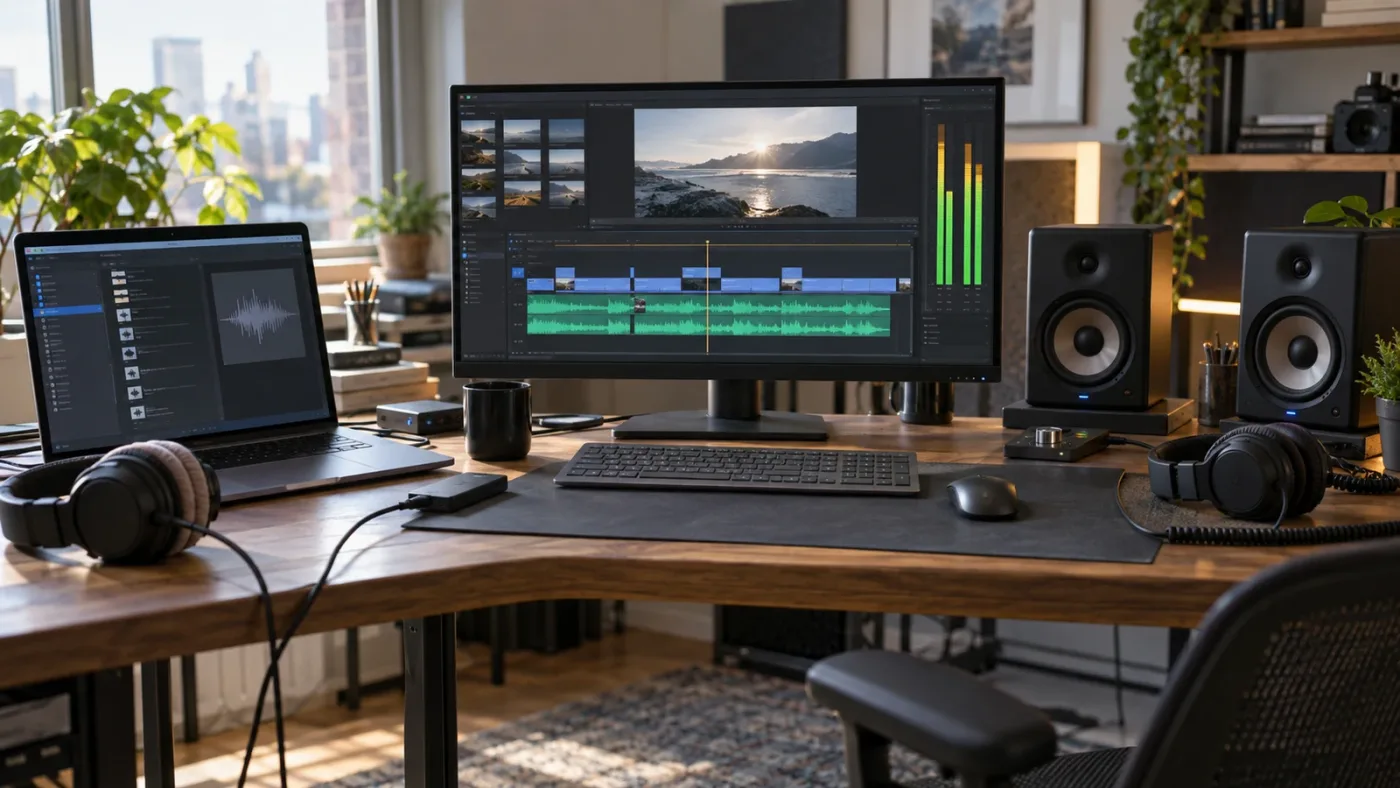 Illustration of a DaVinci Resolve audio troubleshooting decision path