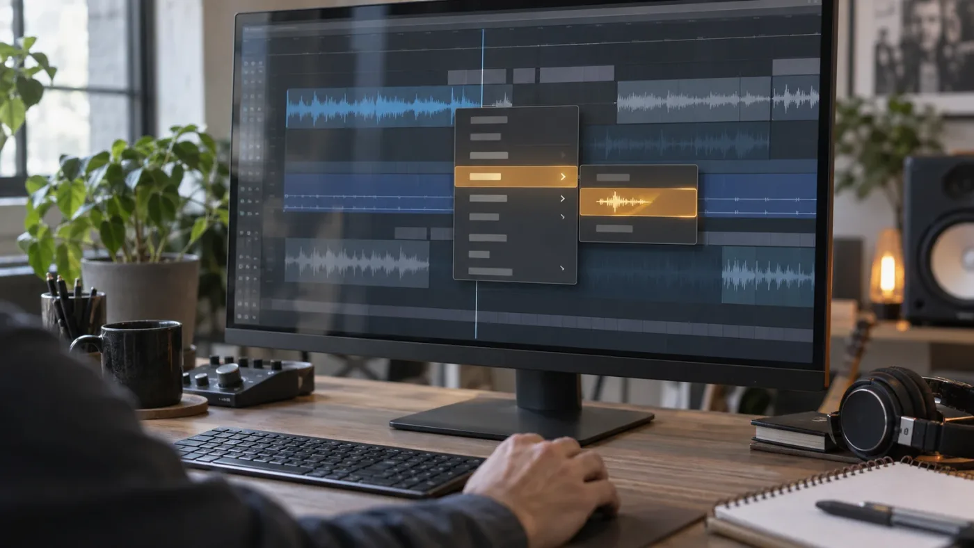 Illustration of regenerating a timeline waveform in DaVinci Resolve