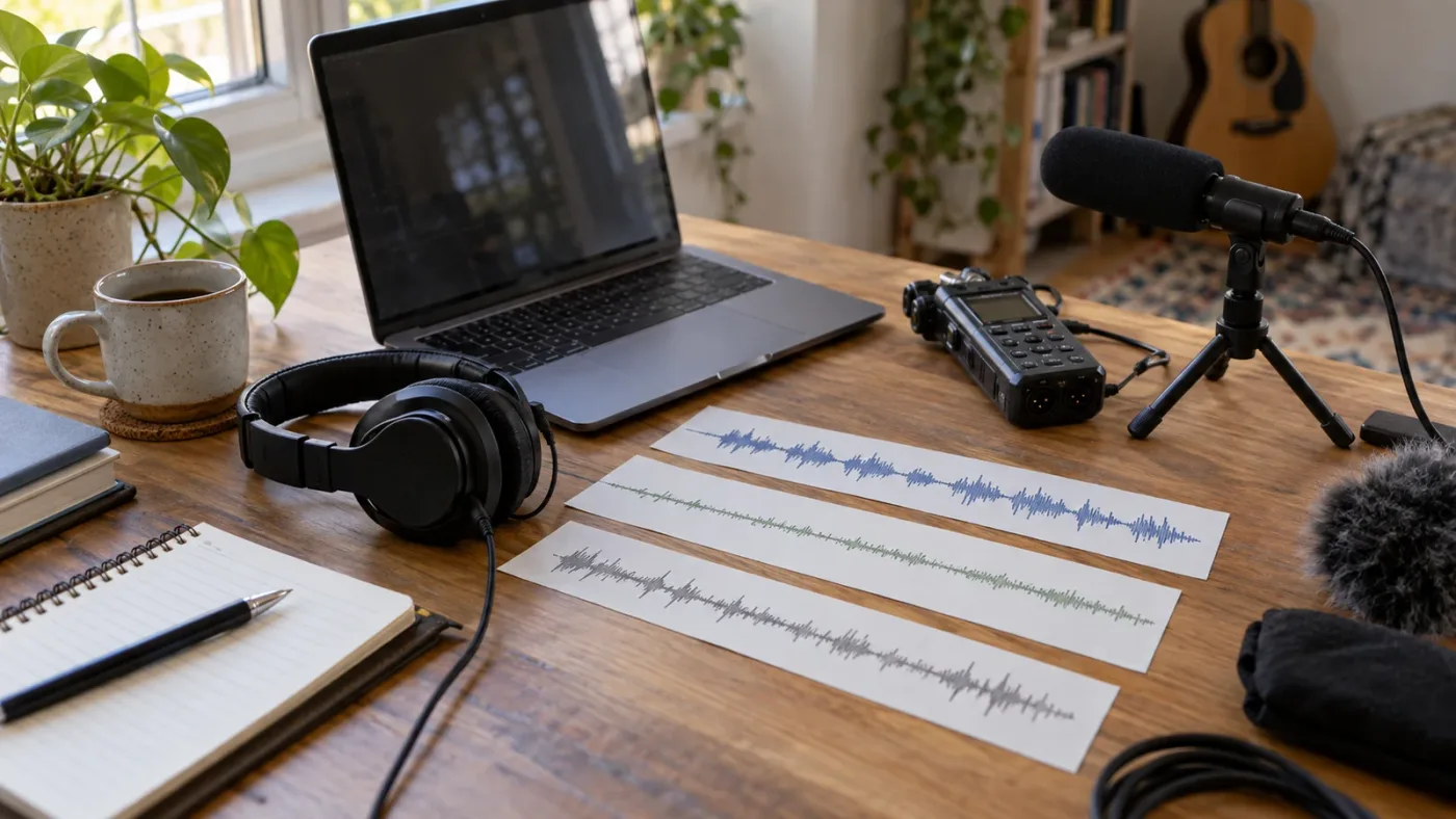 Illustration of a beginner balancing phone audio in DaVinci Resolve