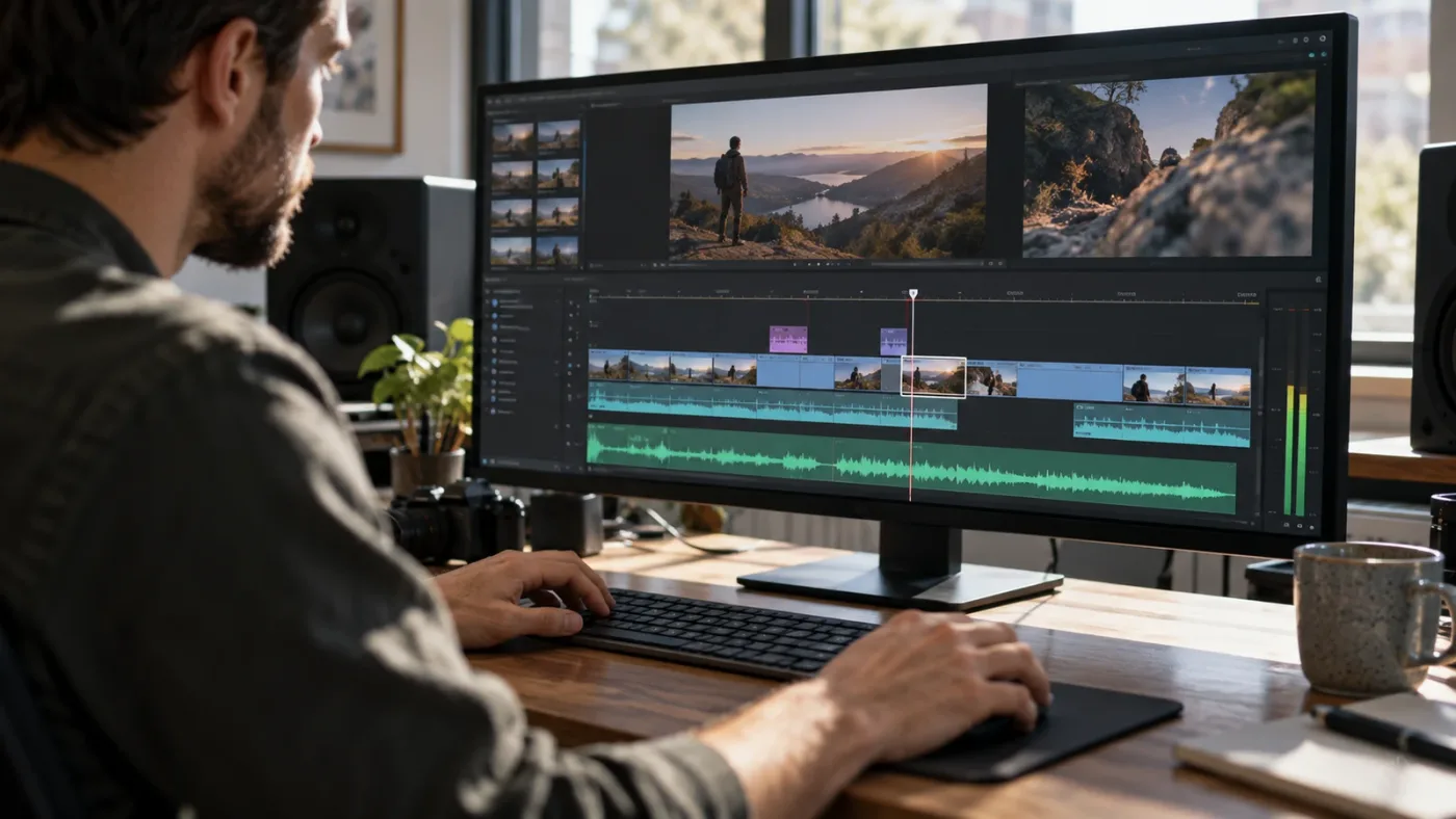 Illustration of an editor safely undoing one mistaken cut before testing again