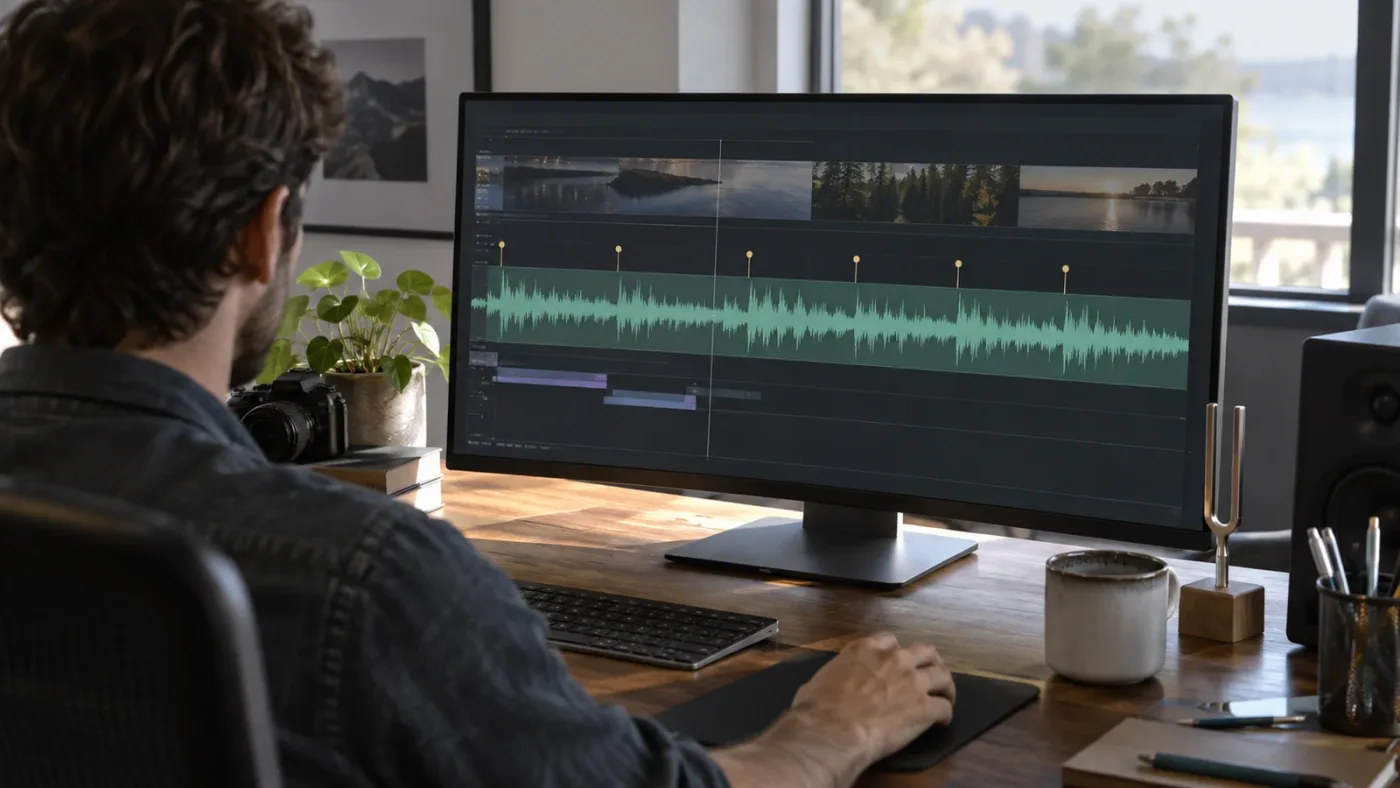 Illustration of music being time-stretched while its pitch remains steady