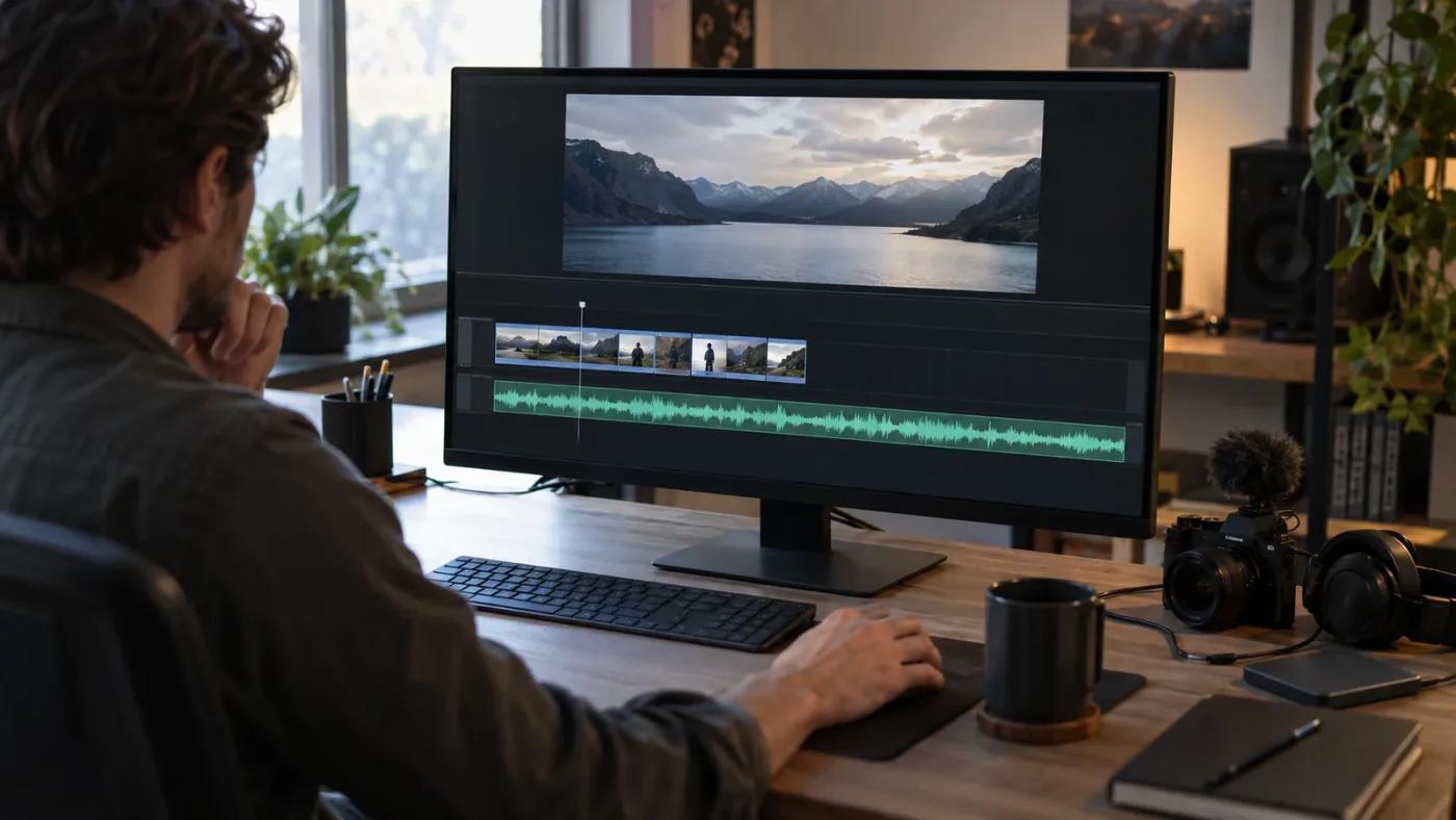 Illustration of video speed changing while separate audio remains at its original timing