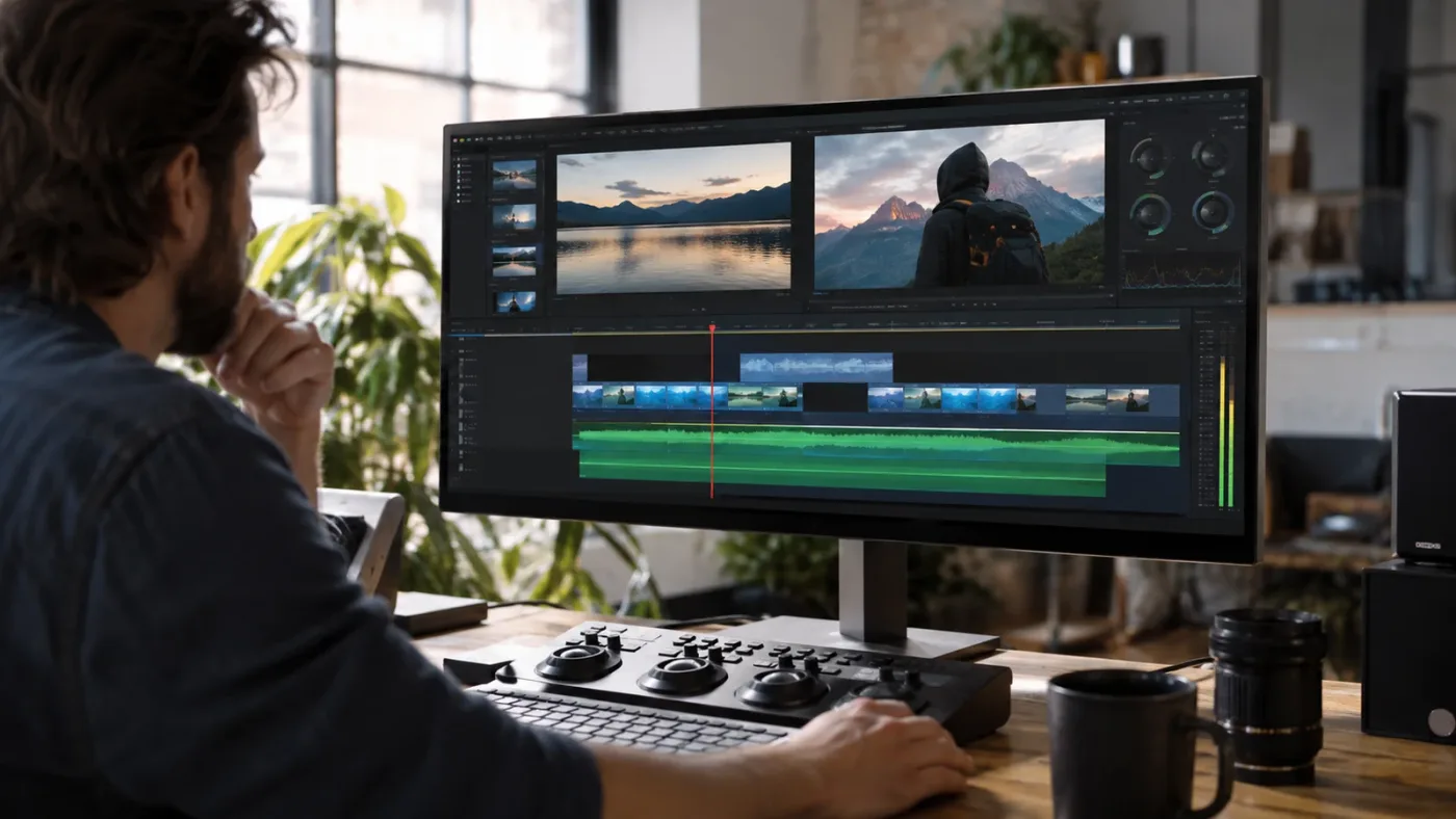 Illustration of a DaVinci Resolve clip edge approaching a red playhead with timeline snapping enabled