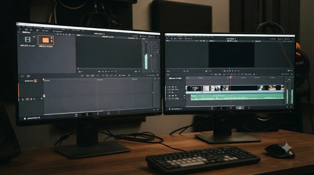 Illustration of a DaVinci Resolve timeline showing an ambiguous lock icon that doesn't match its actual editable state