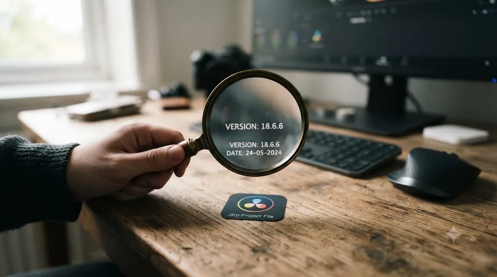 Illustration of a drone clip and a ground camera clip with different native frame rates converging onto one DaVinci Resolve timeline frame rate