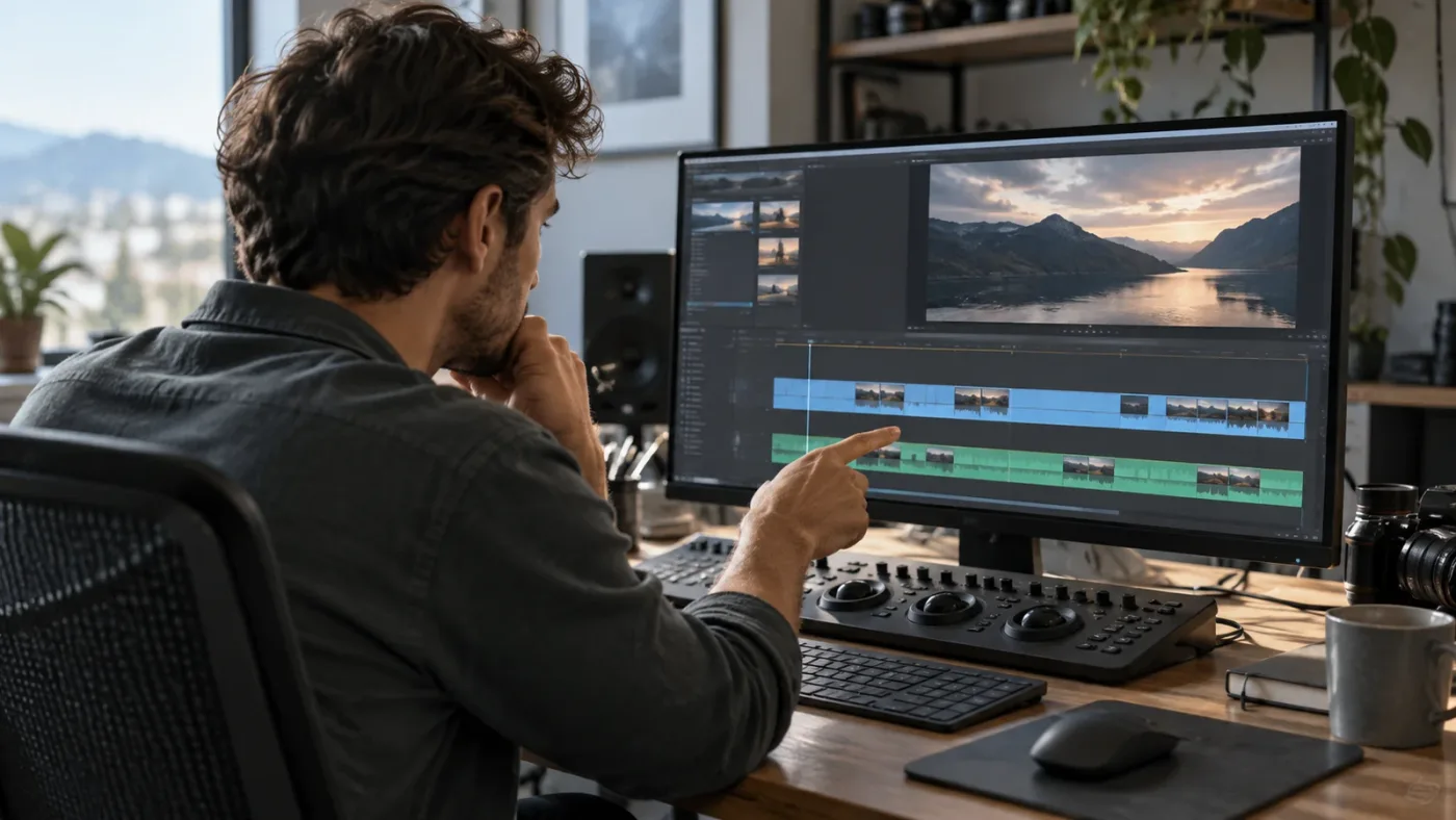 Illustration of troubleshooting a missing source timeline in DaVinci Resolve