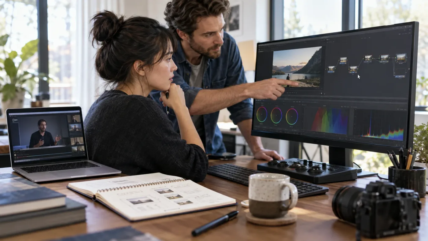 Illustration of ways to learn and troubleshoot DaVinci Resolve Fusion