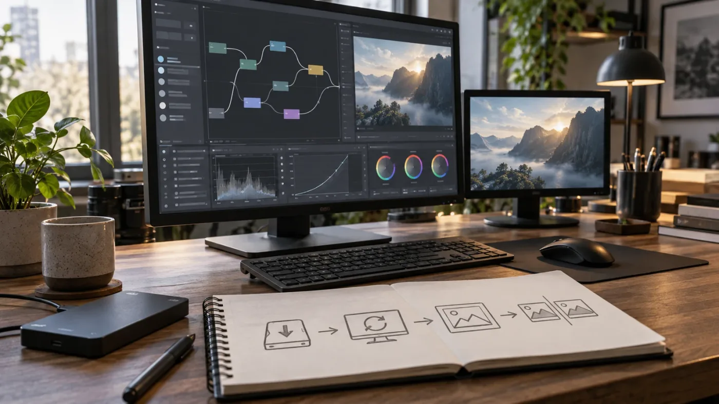 Illustration of resetting the Fusion workspace before reinstalling DaVinci Resolve