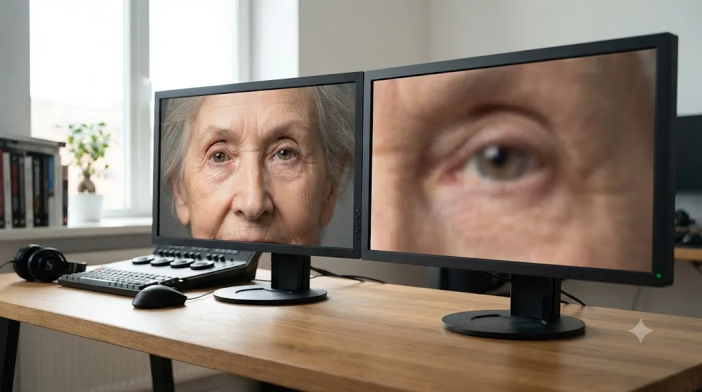 Illustration comparing a sharp lightly zoomed photo against a soft, heavily zoomed photo at the same delivery resolution
