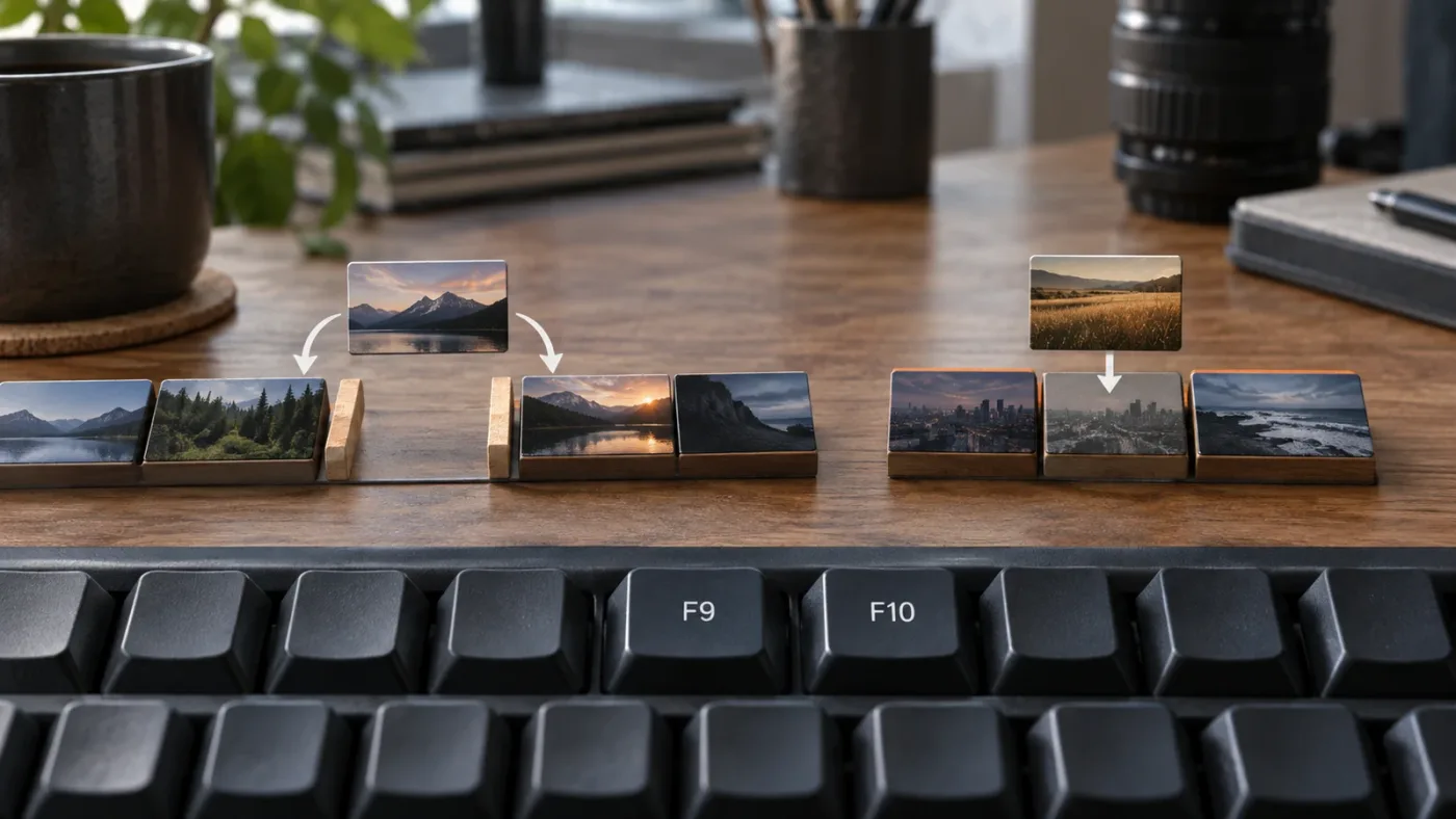 Illustration of the F9 Insert and F10 Overwrite shortcuts in DaVinci Resolve