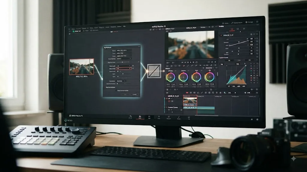 Illustration of DaVinci Resolve Data Levels as source interpretation before creative color grading