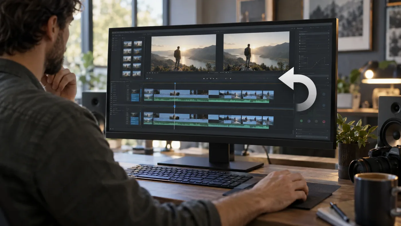 Illustration of a safe DaVinci Resolve timeline test for Linked Selection