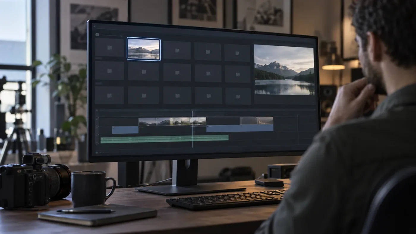 Illustration of DaVinci Resolve Media Pool thumbnails not showing