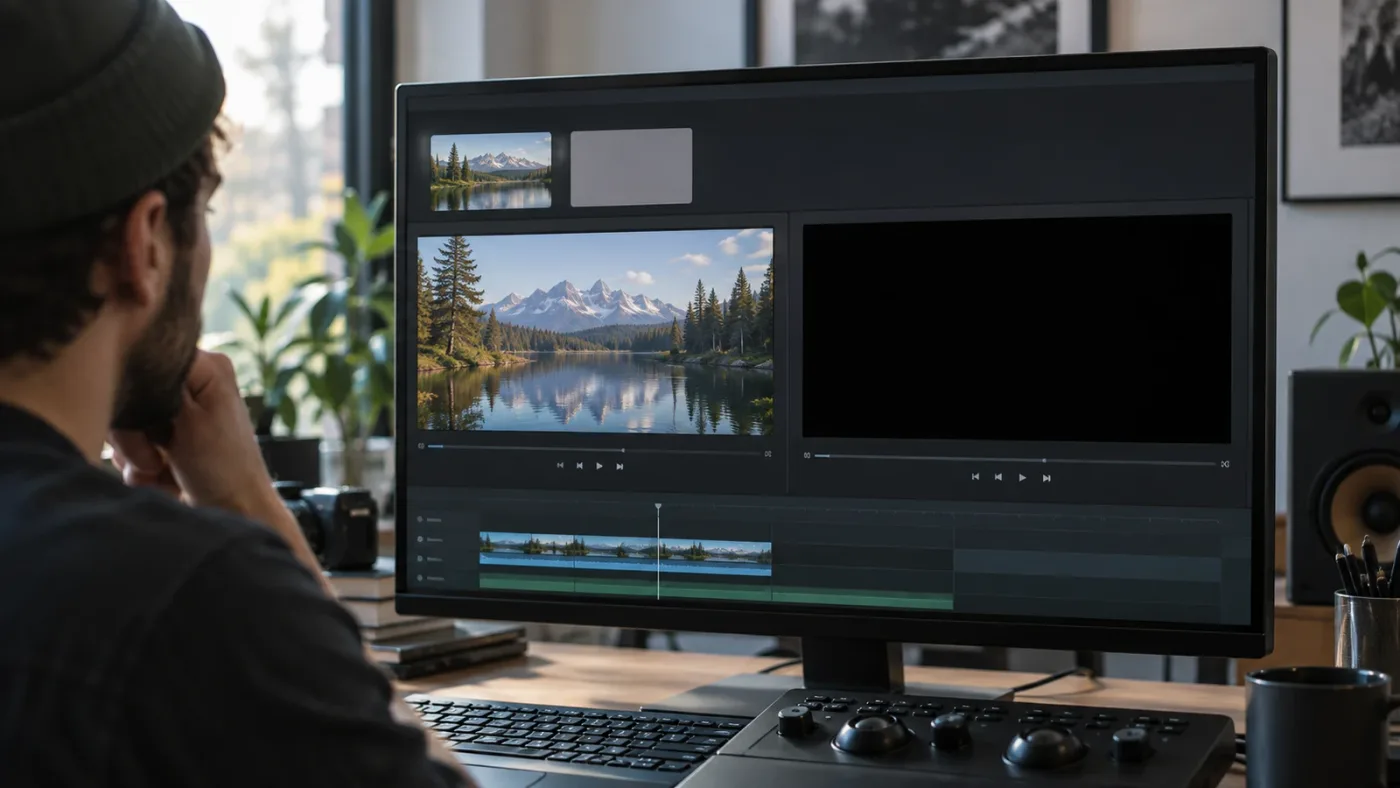 Illustration of comparing a working and affected DaVinci Resolve source clip
