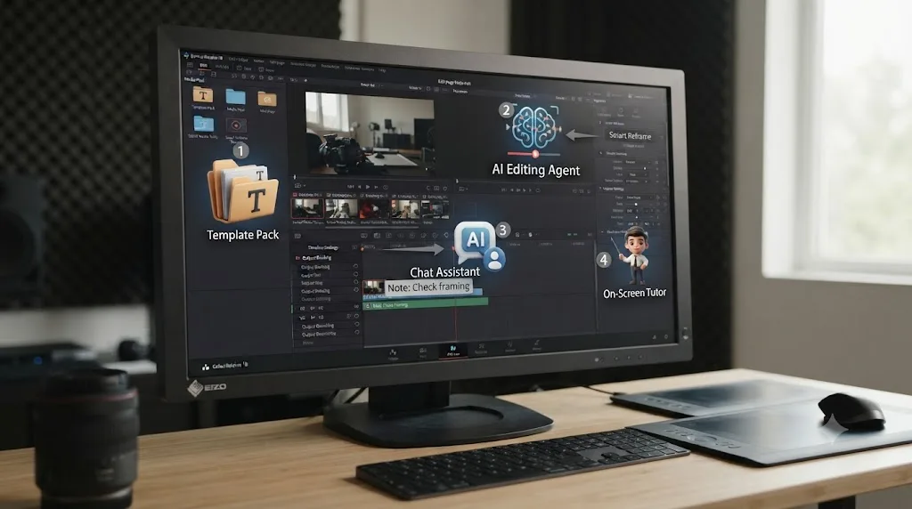 Illustration comparing four different tool categories that assist with DaVinci Resolve workflows