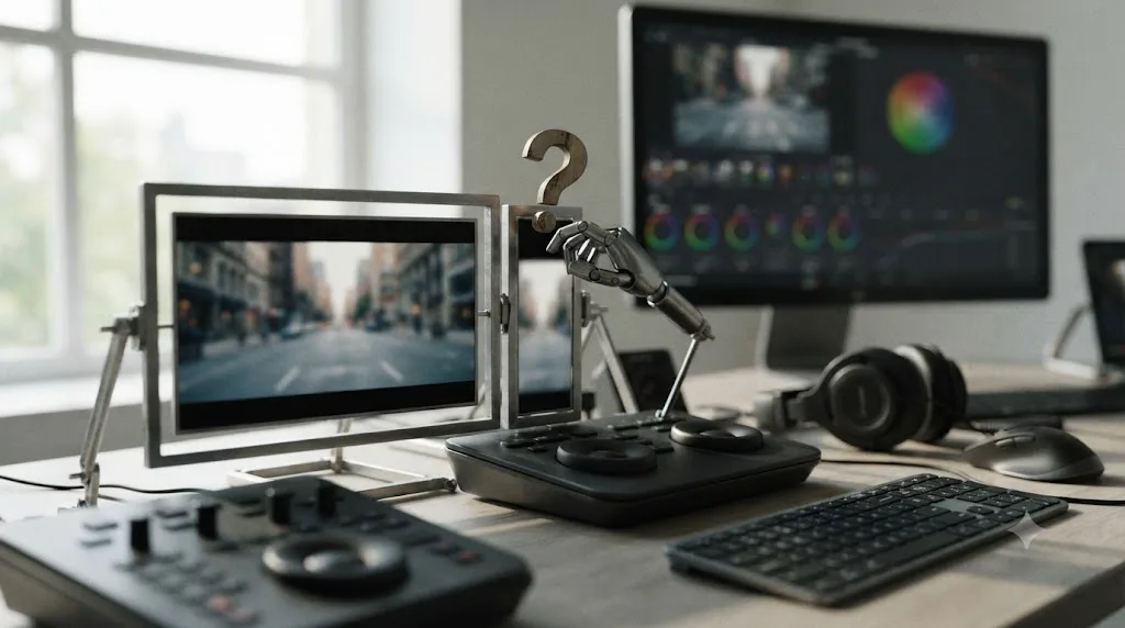 Illustration of a DaVinci Resolve 16:9 frame failing to fit directly into a 9:16 vertical shape