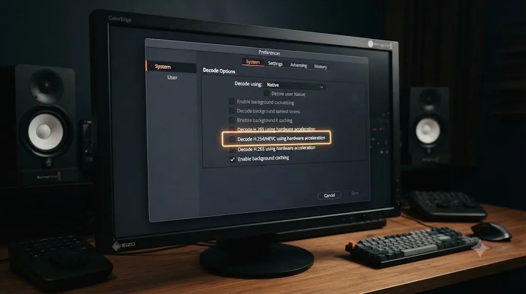 Illustration of a laptop showing a black viewer panel while a disconnected external monitor still displays the rendered image