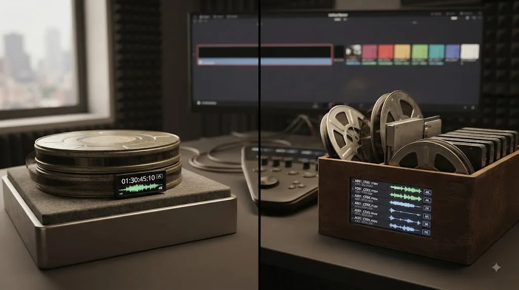 Illustration of DaVinci Resolve Single Clip versus Individual Clips export workflows