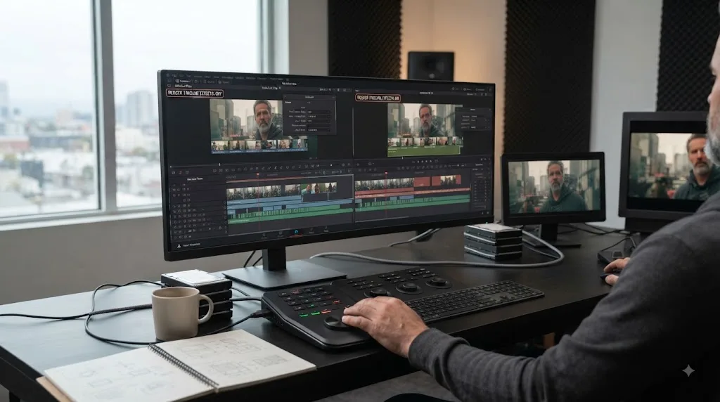 Illustration of Render Timeline Effects on and off for DaVinci Resolve Individual Clips