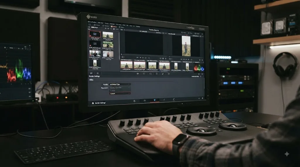 Illustration of source resolution versus timeline resolution in DaVinci Resolve Individual Clips
