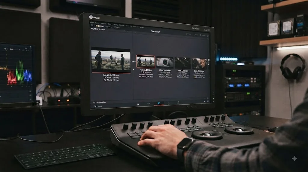 Illustration of a DaVinci Resolve VFX handoff using Individual Clips and a Single Clip reference