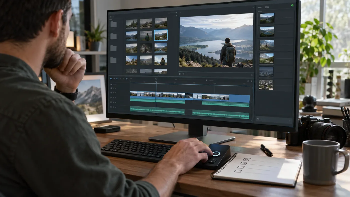 Illustration of a DaVinci Resolve Smart Bin troubleshooting checklist