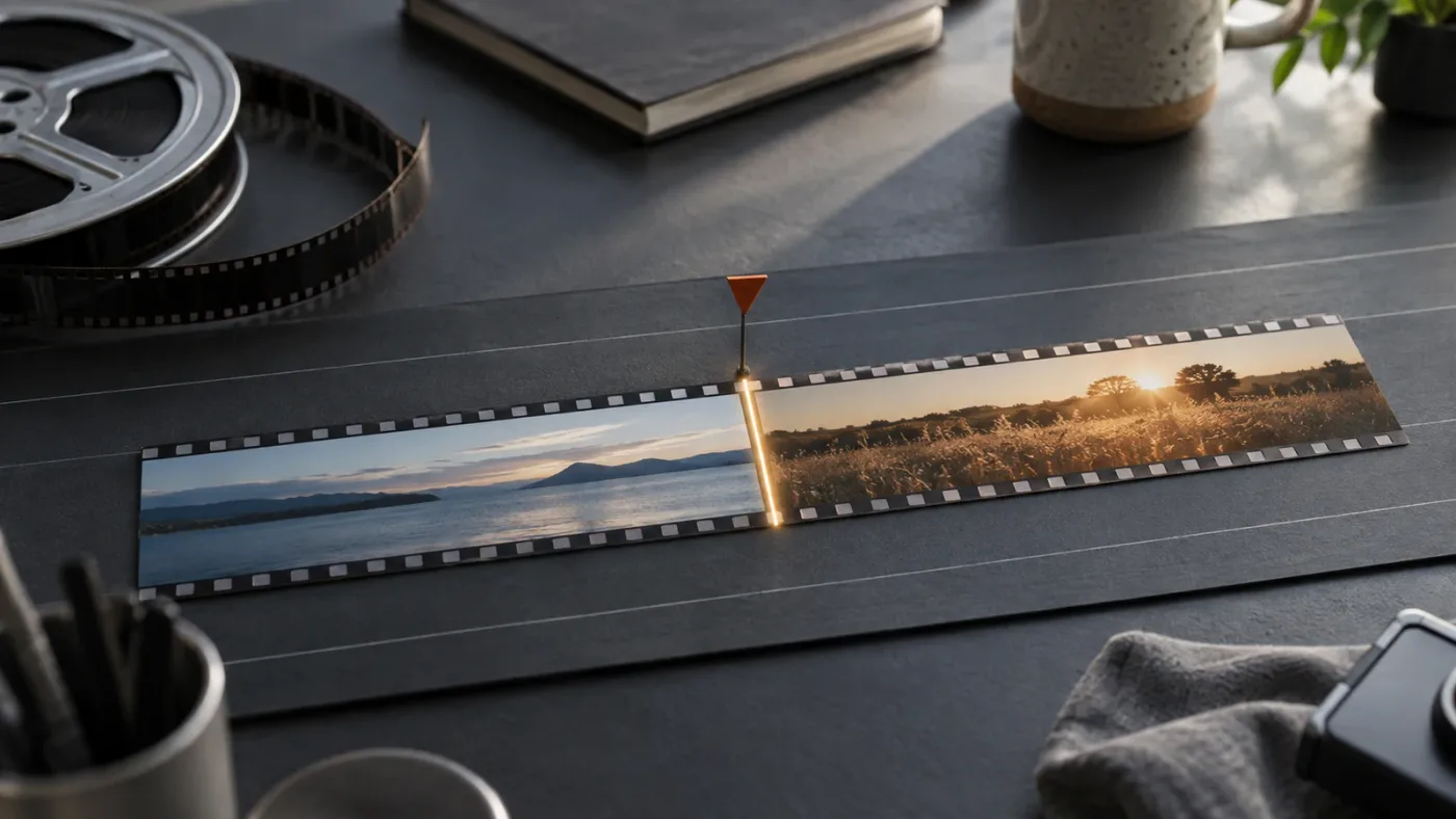 Illustration of a clean DaVinci Resolve timeline test for snapping