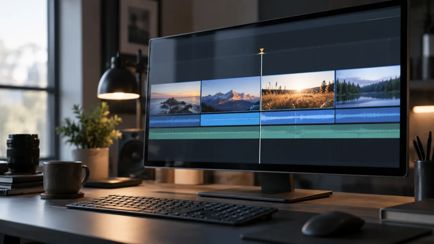 Illustration of a DaVinci Resolve timeline after snapping is fixed
