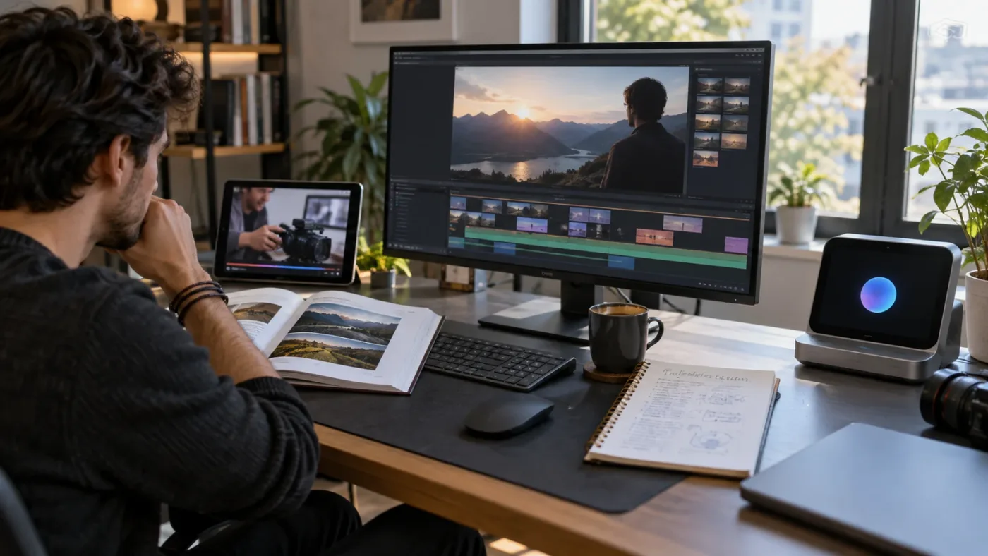 Illustration of different ways to learn and troubleshoot DaVinci Resolve