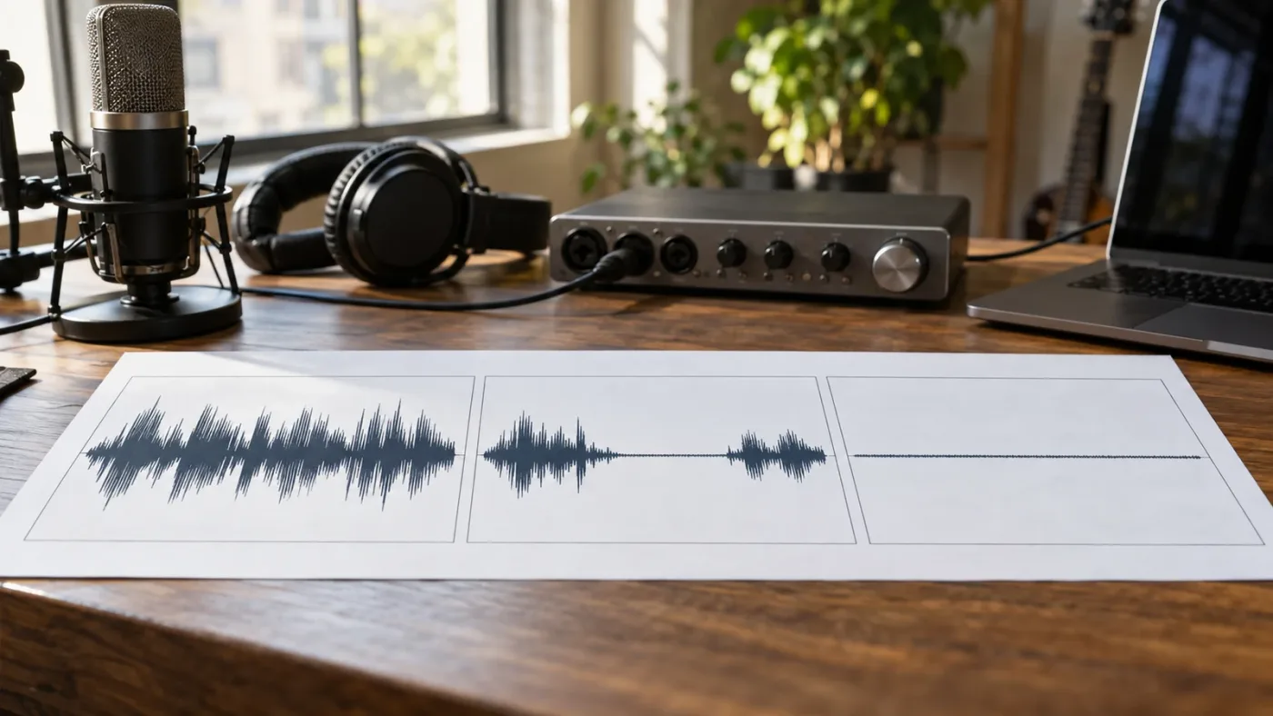 Illustration of three kinds of silent audio channels in a DaVinci Resolve source recording