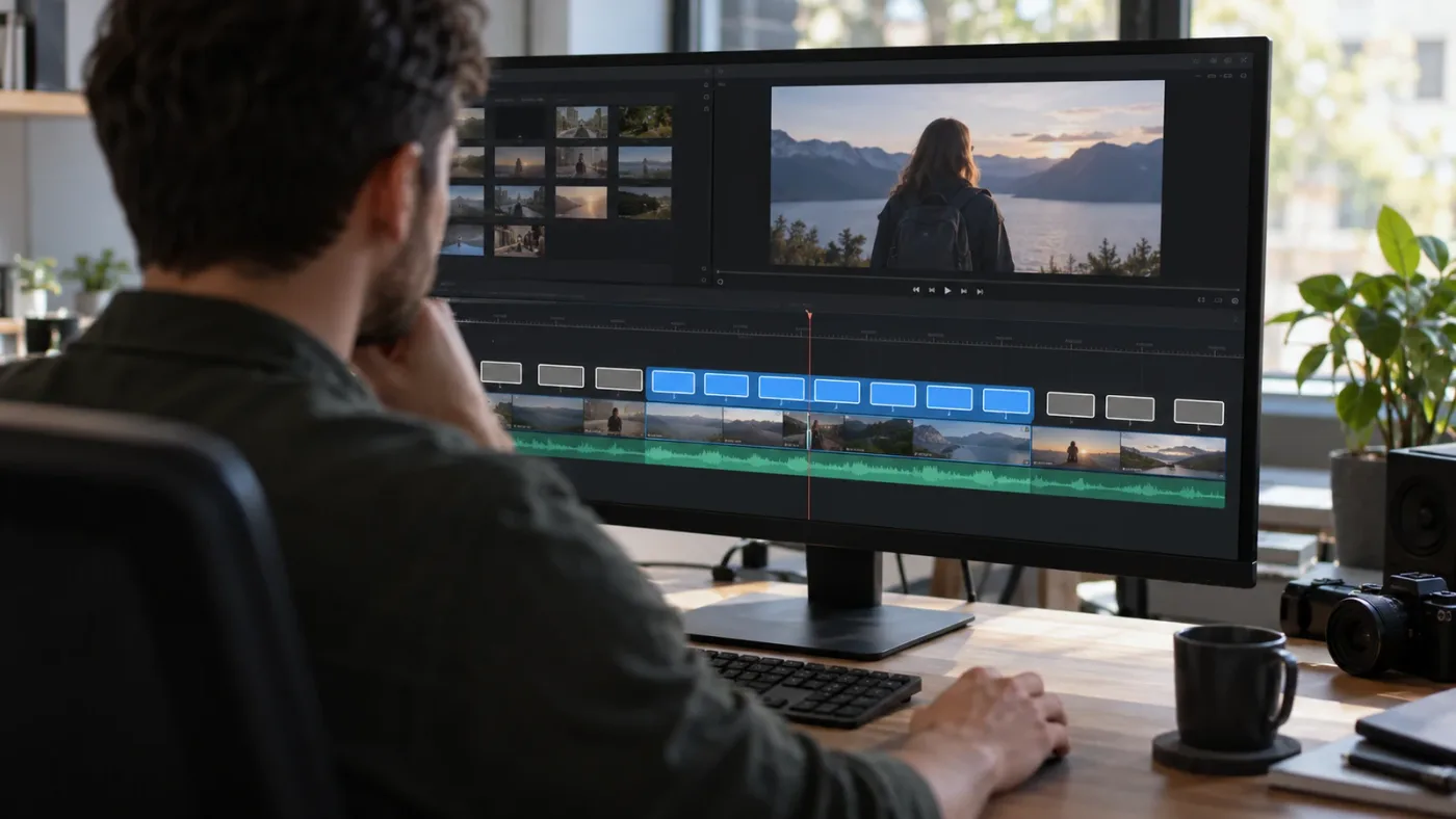 Illustration of correcting one subtitle range without moving the rest of the timeline