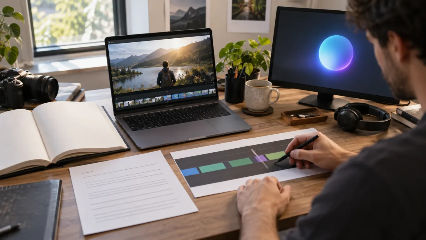 Illustration of four ways to learn DaVinci Resolve while solving a subtitle timing problem