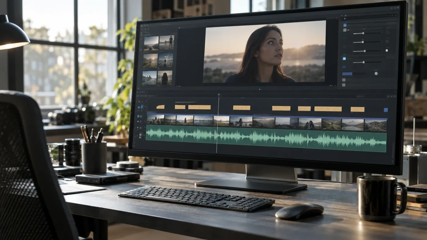 Illustration of imported caption word timing being analyzed against audio