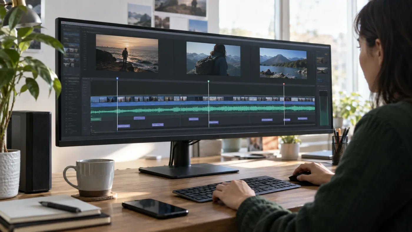 Illustration of subtitle drift measured at three points in a DaVinci Resolve timeline