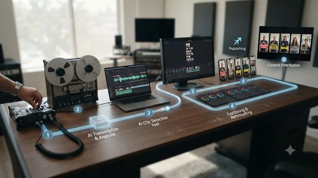 Illustration of a checklist comparing DaVinci Resolve and Submagic feature limitations side by side