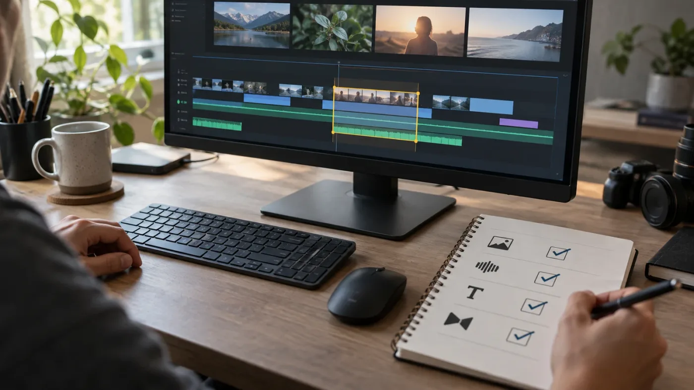 Illustration of a safe timeline revision review in DaVinci Resolve