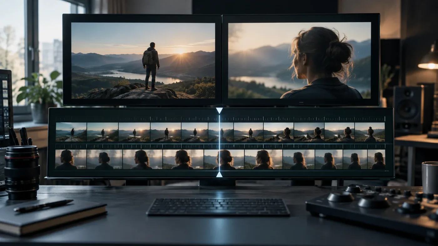 Illustration of synchronized playheads and Source Viewer and Timeline Viewer comparison