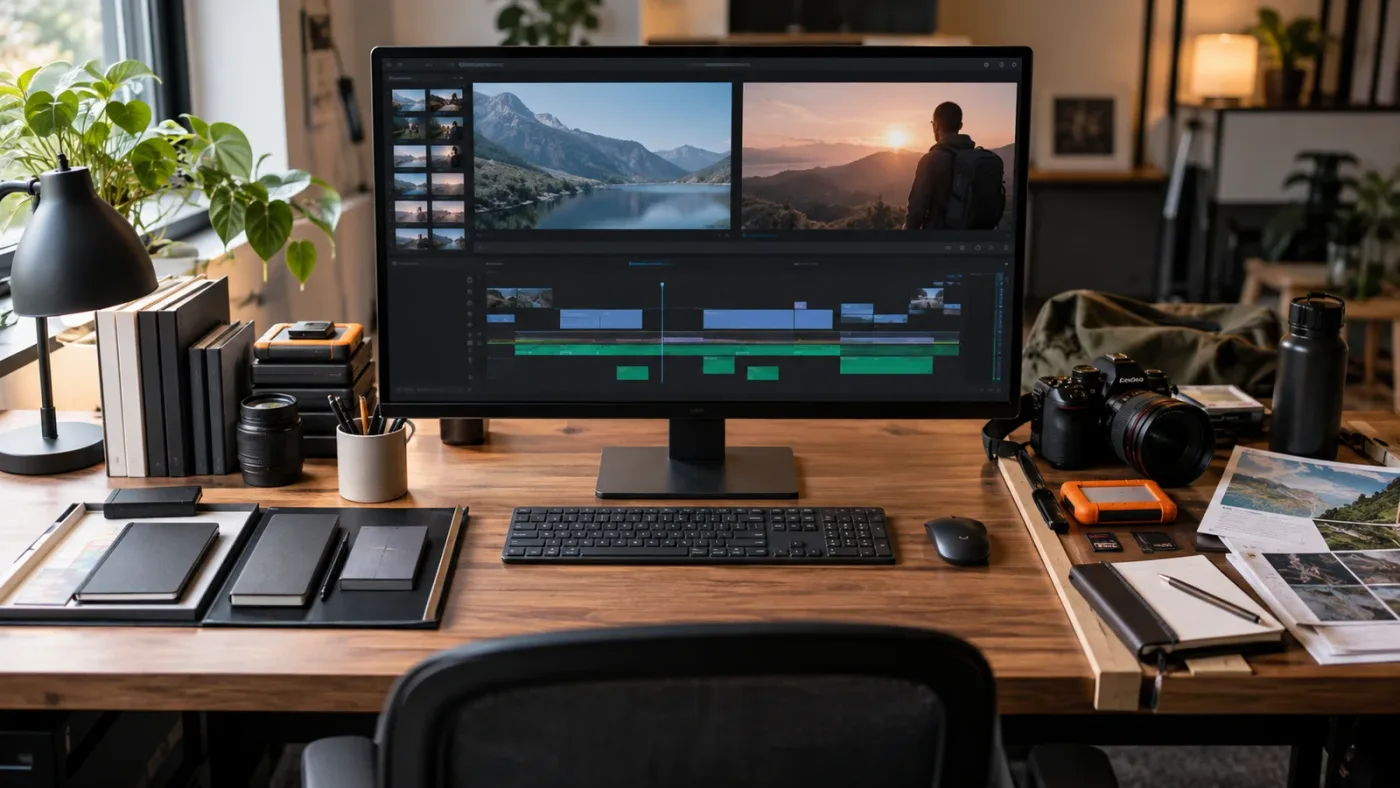 Illustration of DaVinci Resolve project settings divided into reusable defaults and job-specific choices